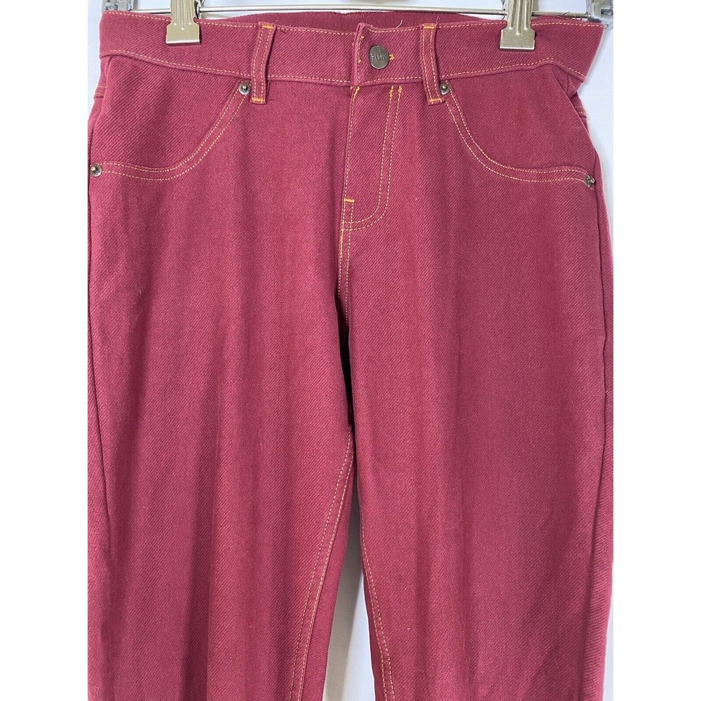 HUE Pants Size‎ S Maroon Skinny Stretch Slacks